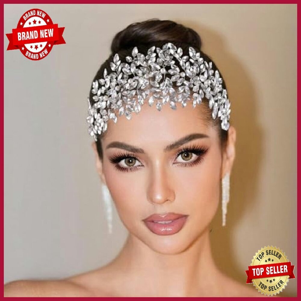 Handmade Rhinestone Silver Bridal Headpiece Wedding Hair Accessory